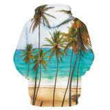 Mr.1991INC 2017 New Fashion Brand Sweatshirt Men/women Hoodies Hooded 3d Print Coconut Trees Sea Beach Men 3d sweatshirt Hoody