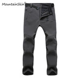 Mountainskin New Men Women's Winter Pants Waterproof Men Fleece Pants Women Warm Casual Trousers Brand Men Clothing LA579