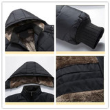 Mountainskin Mens Winter Jackets Hooded Coats Men's Solid Thick Male Warm Parkas Casual Fleece Jacket Men Brand Outerwears LA498