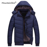 Mountainskin Men's Winter Jacket 5XL Hooded Casual Coats Mens Bomber Jacket Male Slim Fit Warm Thick Parkas Brand Men LA557