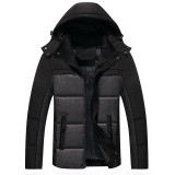 Mountainskin 2017 New Men's Winter Jacket Fleece Thick Thermal Parkas Men Hooded Warm Coats Solid Men Brand Outerwears LA539