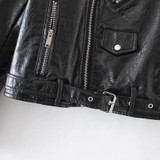Motorcycle Jackets 2017 Spring Autumn Fashion Short Locomotive Jacket Long Sleeve Zipper Women Coats Faux PU Leather Outdwear