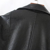 Motorcycle Jackets 2017 Spring Autumn Fashion Short Locomotive Jacket Long Sleeve Zipper Women Coats Faux PU Leather Outdwear