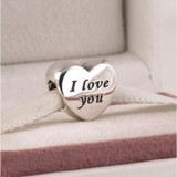 Mother's day collection love mon charms 925 Sterling silver jewelry hearts beads fit charm bracelets necklace DIY jewyuer BE104