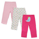 Mother Nest Brand 3pcs/lot Cotton Baby Pants Toddler Girl Leggings Elastic Waist Trousers Baby Clothes
