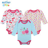 Mother Nest 3 PcsLot Baby Romper Infant Romper Long Sleeve Jumpsuit Romper 12 Colors Brand Baby Girl Boy Clothing Christmas