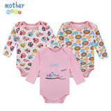 Mother Nest 3 PcsLot Baby Romper Infant Romper Long Sleeve Jumpsuit Romper 12 Colors Brand Baby Girl Boy Clothing Christmas