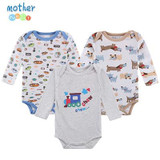 Mother Nest 3 PcsLot Baby Romper Infant Romper Long Sleeve Jumpsuit Romper 12 Colors Brand Baby Girl Boy Clothing Christmas