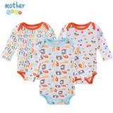 Mother Nest 3 PcsLot Baby Romper Infant Romper Long Sleeve Jumpsuit Romper 12 Colors Brand Baby Girl Boy Clothing Christmas