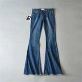 MORUANCLE 2017 New Flared Jeans Women Flare Retro Style Bell Bottom Jeans Joggers Female Wide Leg Denim Pants Trousers E0160