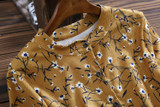 Mori Girl Vintage Vestidos 2017 New Spring Autumn Women Full Sleeved Corduroy Dresses Female Floral Print Dresses Korean Fashion