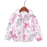 2017 New Autumn Baby Coat And Jacket For Girl Cartoon Graffiti Hooded Windbreaker For Girls Full Sleeve Toddler Outerwear