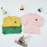 2017 New Autumn Baby Coat And Jacket For Girl Cartoon Fruit Hooded Baseball Coat For Boys Full Sleeve Toddler Outerwear