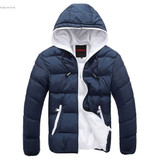 2017 New Autumn and Winter Men's Jacket Hooded Cotton-Padded Mens Outerwear Jacket Fashion Casual Tops Warm Winter Coat Parkas