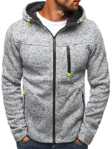2017 New Autumn And Winter Men's Hoodies Contrast Color Slim Thickened Fleece Hoodies Casual Zipper Hooded Jackets