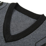 2017 New autumn and winter men casual v-neck plaid sweater vest sleeveless argyle wool sweater