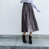 2017 New Autumn And Winter High Waisted Skinny Female Velvet Skirt Pleated Skirts Pleated Skirt Free Shipping 2017 New Autumn And Winter High Waisted Skinny Female Velvet Skirt Pleated Skirts Pleated Skirt Free Shipping