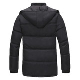 2017 New Autumn And Winter Cotton Padded Clothes Mens Outfit Thickened Mens Padded Cotton Hooded Coat Parkas Jacket