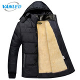 2017 New Autumn And Winter Cotton Padded Clothes Mens Outfit Thickened Mens Padded Cotton Hooded Coat Parkas Jacket