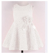 2017 new arrived summer girls dress/Elegant princess dress with flower/Fashion lace dress