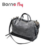 2017 new arrive women shoulder bag nubuck leather vintage messenger bag motorcycle shoulder bags women's bag dollor price