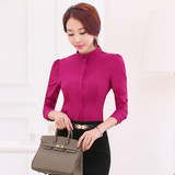 2017 New Arrivals Shirt Women Fashion Woman Chiffon Blouse Long Sleeve Casual Fashion Print Floral Tops Women's Clothing 288J