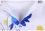 2017 new arrival Women pencil skirts blue flower print bodycon lady midi saia fashion faldas mujer girls bodycon bottoms
