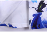 2017 new arrival Women pencil skirts blue flower print bodycon lady midi saia fashion faldas mujer girls bodycon bottoms