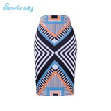 2017 new arrival Women pencil skirts blue flower print bodycon lady midi saia fashion faldas mujer girls bodycon bottoms