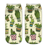 2017 New arrival Women Low Cut Ankle Socks Funny Aliens 3D Printing Sock Cotton Hosiery Printed Sock
