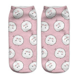 2017 New arrival Women Low Cut Ankle Socks Funny Aliens 3D Printing Sock Cotton Hosiery Printed Sock