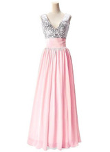 MisShow Cheap V Neck Silver Sequin Burgundy Bridesmaid Dresses Under $50 For Wedding Party Gowns 5 Colors Long Prom Dresses