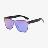 Mirror sunglasses women luxury sunglasses Conjoined Spectacle Lens brand designer Rimless oculos de sol sunglasses female