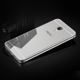 Mirror Aluminum Case For Meizu M3S M3 Note Luxury Metal Frame Ultra Slim Acrylic Phone Back Cover For Meizu M5 M5 Note Coque