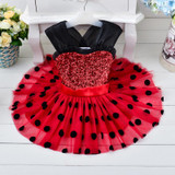 Miraculous Girls Dress Kids Flash Red Dress For Girls Mask Cosplay Costumes Halloween Ladybug Marinette Wig Bobo Choses Clothes