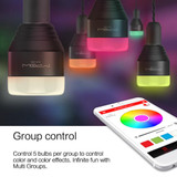 MIPOW Bluetooth Smart LED Light Bulbs APP Smartphone Group Controlled Dimmable Color Changing Decorative Christmas Party Lights