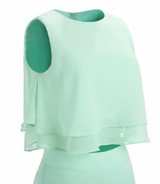 Mint Green Bridesmaid Dresses Long 2017 A Line Pleat Vestido Madrinha Under $50  Two Pieces Colorful Robe Demoiselle D'Honneur