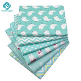 Mint Color Printed Cotton Fabric for Patchwork Sewing Handmade Needlework Material Telas to Patchwork 6pcs/lot 40cm*50cm