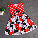 Minnie Dress Minnie Mouse Dress Baby Girl Summer Princess Dresses Girl Fashion Dress Robe Fille Enfant Vestido Minnie 1-4Y