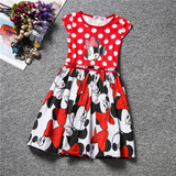 Minnie Dress Minnie Mouse Dress Baby Girl Summer Princess Dresses Girl Fashion Dress Robe Fille Enfant Vestido Minnie 1-4Y