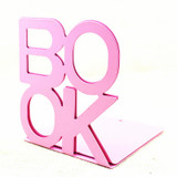 Metal frame Book Letters bookends iron Book shelf Student Book desk creative Bookends