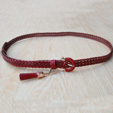 Metal buckle designer genuine leather belt for women bell stopper gold chain belt tassel for girls kids luxury belt women 2016
