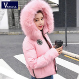2017 New Women luxurious Large fur collar hooded coat warm Fox fur liner parkas long Sleeve Thick winter jacket top quality