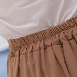2017 New Women Ladies Vintage Loose Elastic Waist Long Trousers Chiffon Pleated Casual Palazzo Pants Wide Leg Pants pantalones