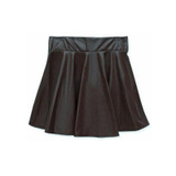 2017 New Women Ladies Faux Leather High Waist Skater Flared Pleated Short Mini Skirt LY4