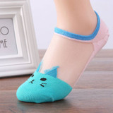 2017 New Women Fashion Casual Cat Silk Ankle High Low Cut Invisible Cotton Socks
