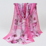 2017 New Women Chiffon Silk Scarfs Fashion Spring Square polyester Scarves Print flowers Shawl Summer Shawls And Hijabs 052