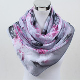 2017 New Women Chiffon Silk Scarfs Fashion Spring Square polyester Scarves Print flowers Shawl Summer Shawls And Hijabs 052