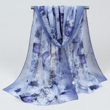 2017 New Women Chiffon Silk Scarfs Fashion Spring Square polyester Scarves Print flowers Shawl Summer Shawls And Hijabs 052