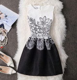 2017 New Women Casual Summer Autumn Dresses Vintage Printing Floral A Line High Waist Sleeveless Fashion Slim Vest Dress